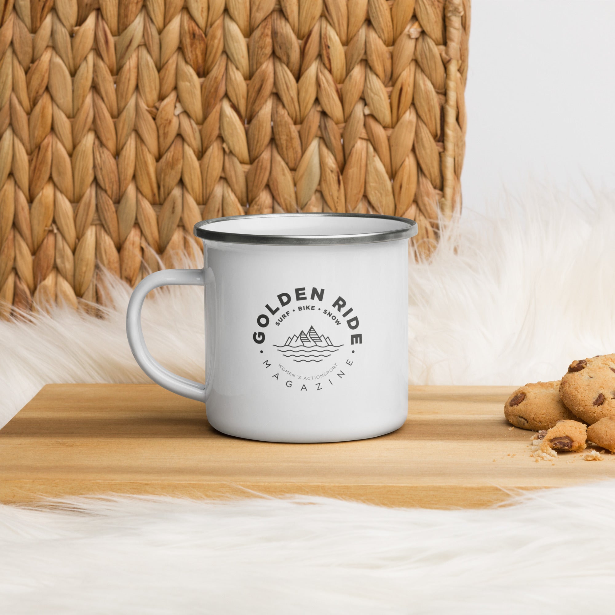 Enamel mug "Golden Ride"