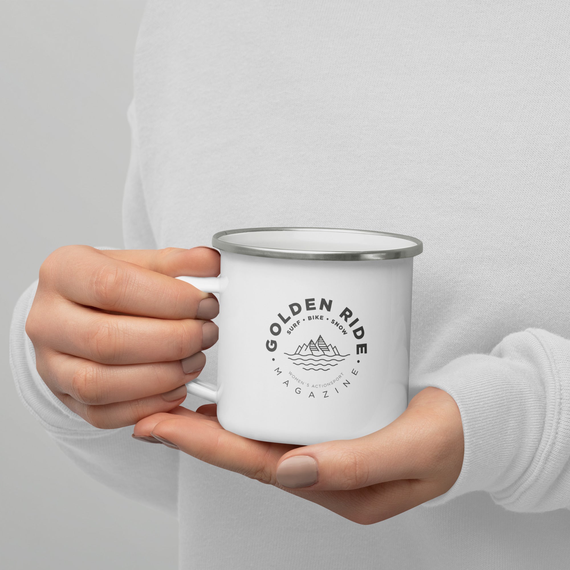 Enamel mug "Golden Ride"