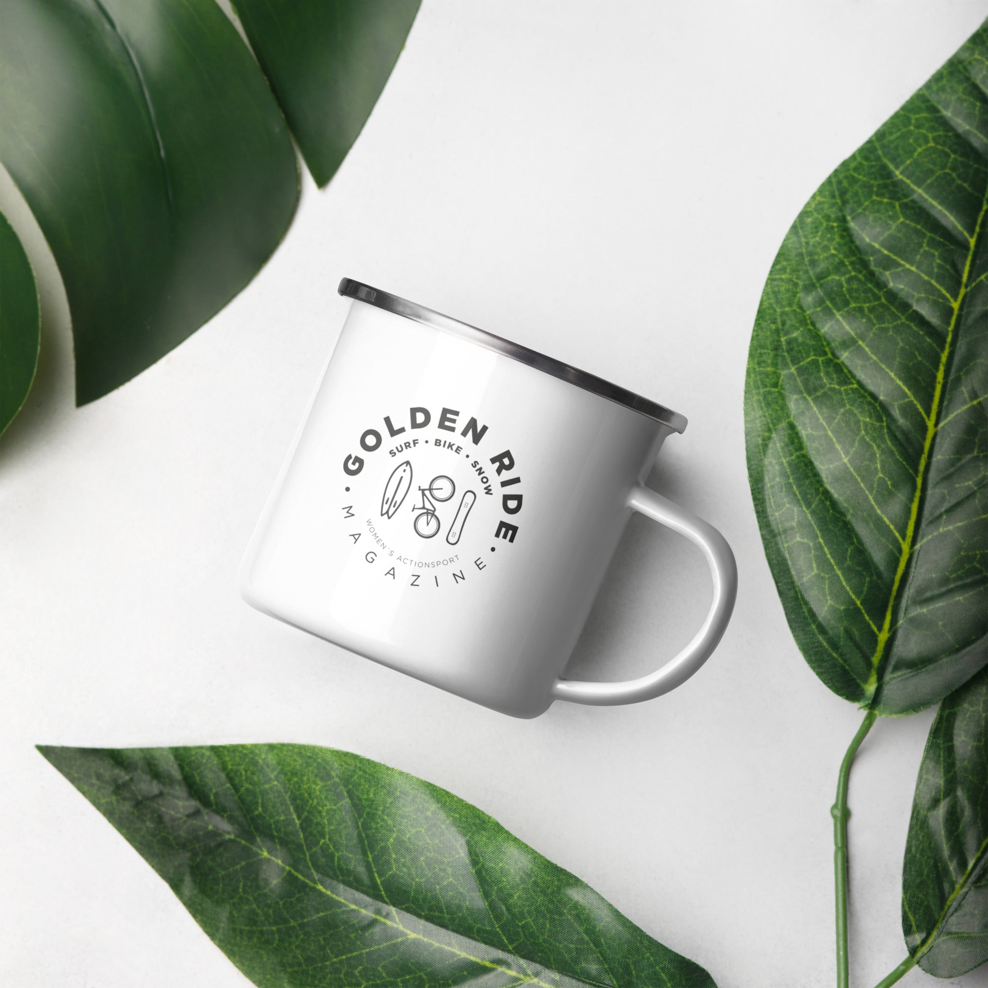 Enamel mug "Golden Ride"