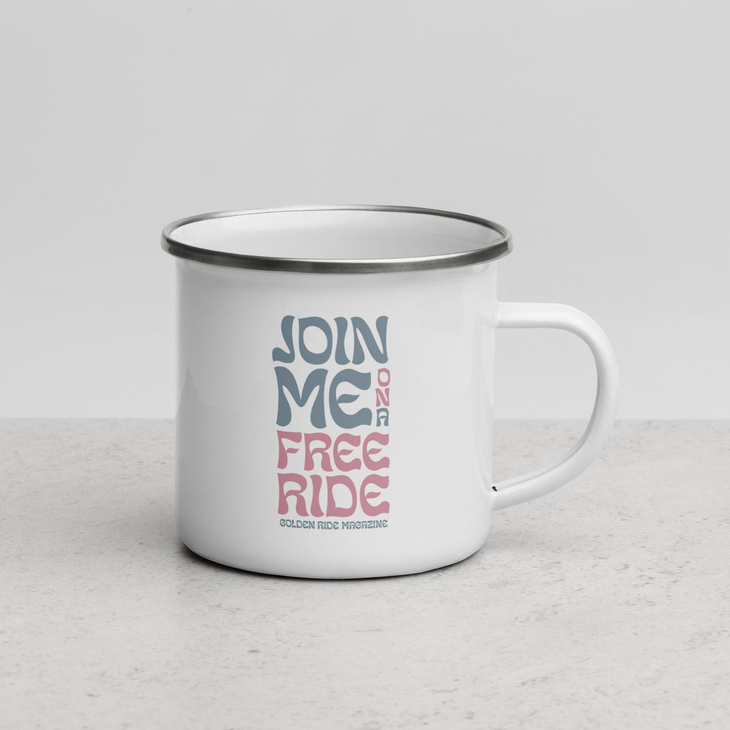 Emaille-Tasse &quot;Free Ride&quot;