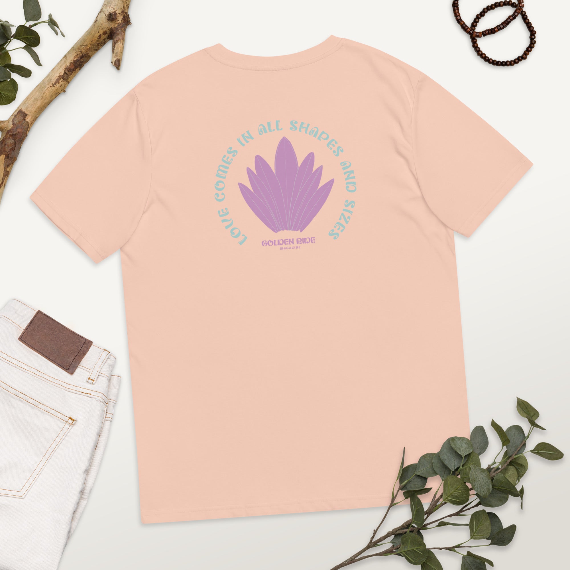 T-Shirt &quot;New Shapes of Love&quot; Peach